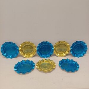 Vintage Smokey the Bear Tin Ashtray Set of 8 Prevent Forest Fires